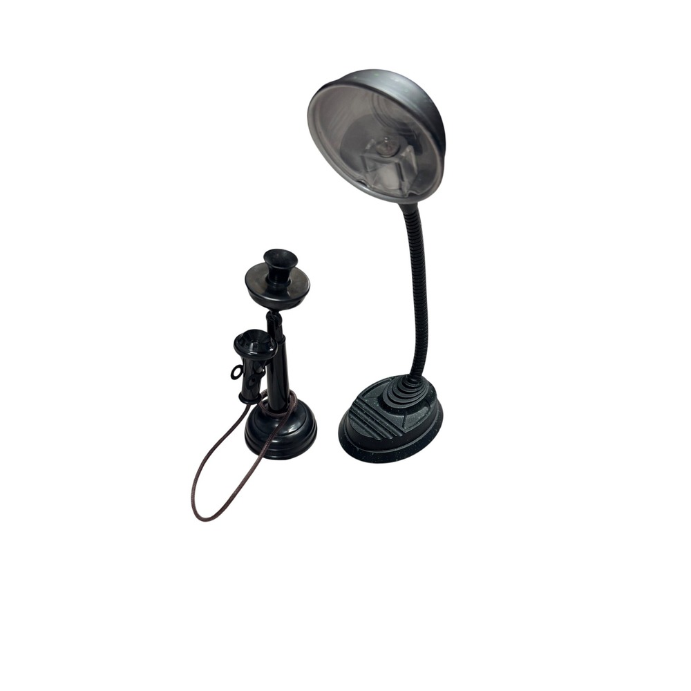 American Girl Kit Kittredge Candlestick Telephone and Desk Lamp Accessories Set